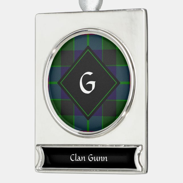Clan Gunn Tartan Banner Ornament (Links)