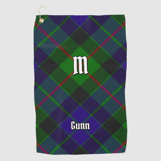 Clan Gunn Tartan Golf Towel Golfhandtuch (Vorderseite)