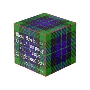 Clan Gunn Tartan House Blessing Würfel