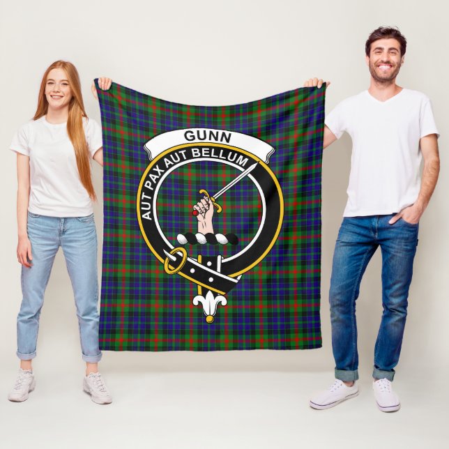 Clan Gunn Tartan Kariert Fleecedecke (Beispiel)