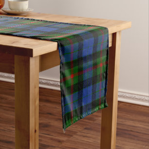 Clan Gunn Tartan Kariert Großer Tischläufer