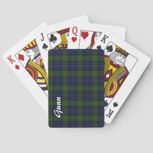 Clan Gunn Tartan Karo Spielkarten