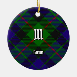 Clan Gunn Tartan Keramik Ornament
