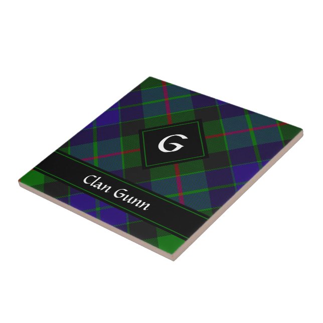 Clan Gunn Tartan Keramik Tile Fliese (Seite)