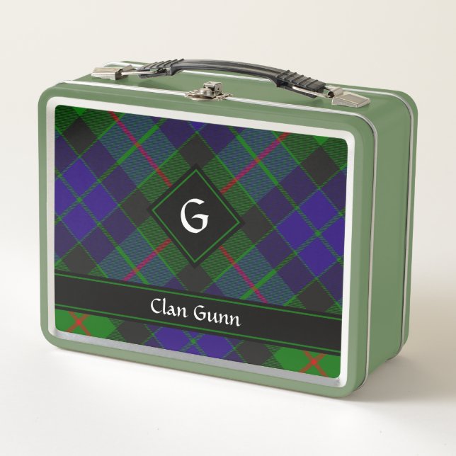 Clan Gunn Tartan Metal Lunch Box (Vorderseite)