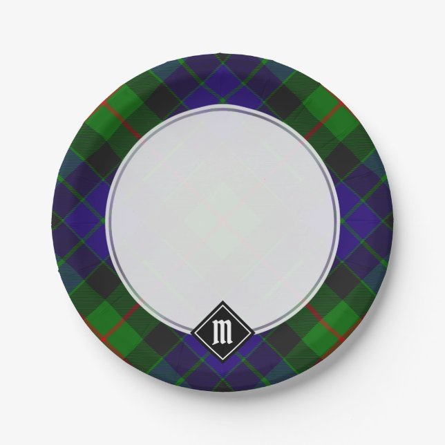 Clan Gunn Tartan Paper Tellers Pappteller (Vorderseite)