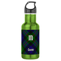 Clan Gunn Tartan Stainless Steel Water Flasche