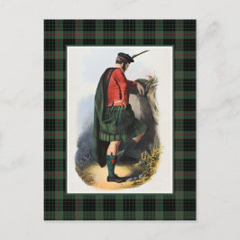 Clan Gunn Vintag Illustration Tartan Frame Postkarte