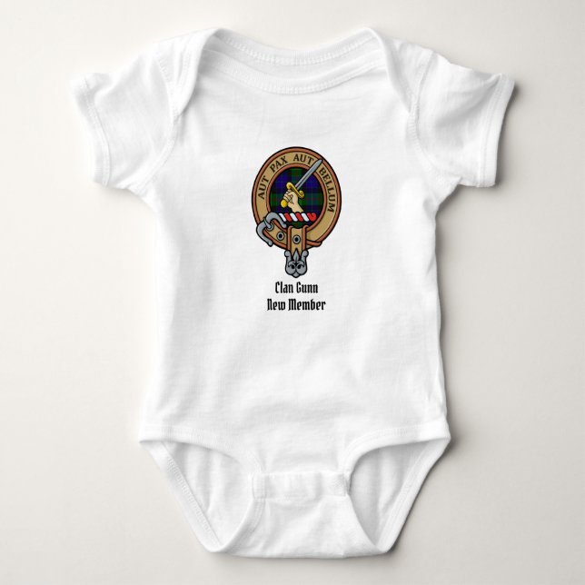 Clan Gunn Wappen Baby Bodysuit Baby Strampler (Vorderseite)