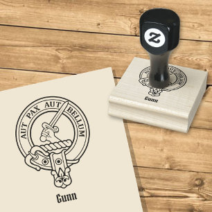 Clan Gunn Wappen Rubber Briefmarke Gummistempel