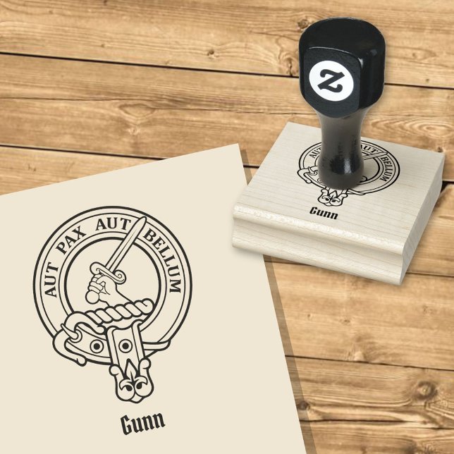 Clan Gunn Wappen Rubber Briefmarke Gummistempel (Von Creator hochgeladen)