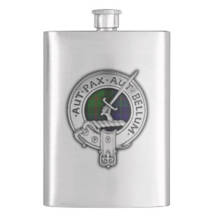 Clan Gunn Wappen & Tartan Flachmann