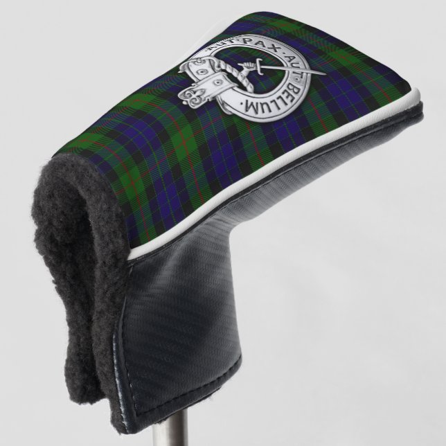 Clan Gunn Wappen & Tartan Golf Headcover (3/4 Vorderseite)
