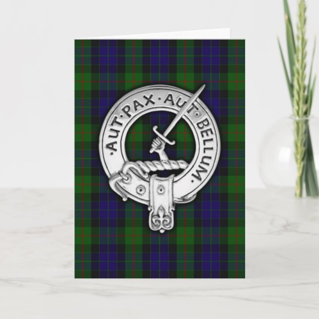 Clan Gunn Wappen & Tartan Karte (Vorderseite)