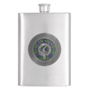 Clan Gunn Wappen & Tartan Knot Flask Flachmann
