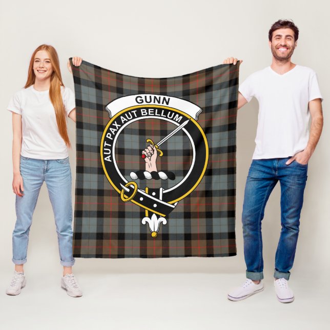Clan Gunn Weathered Tartan Kariert Fleecedecke (Beispiel)