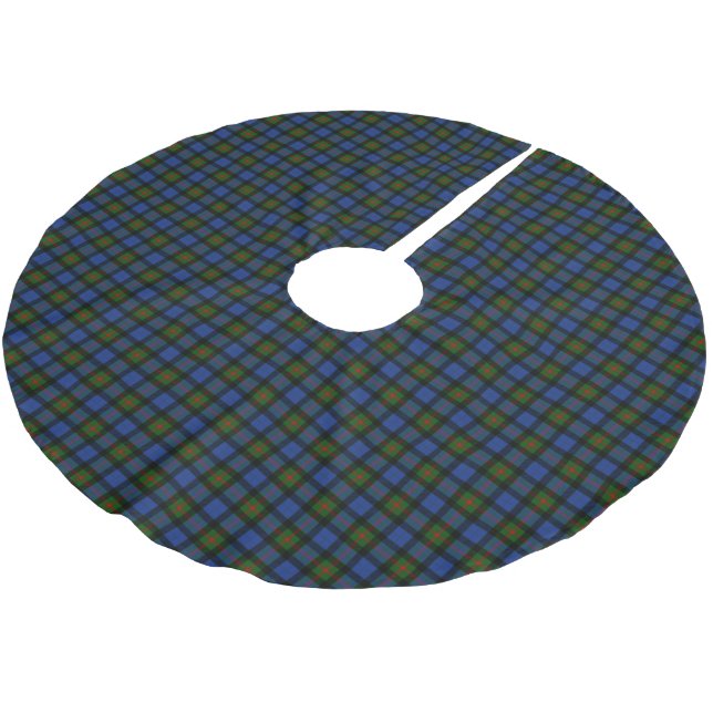 Clan-GunnTartan Polyester Weihnachtsbaumdecke (Schrägansicht)