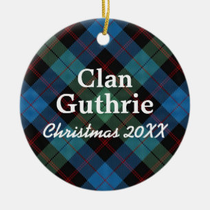 Clan Guthrie Scottish Tartan Keramikornament