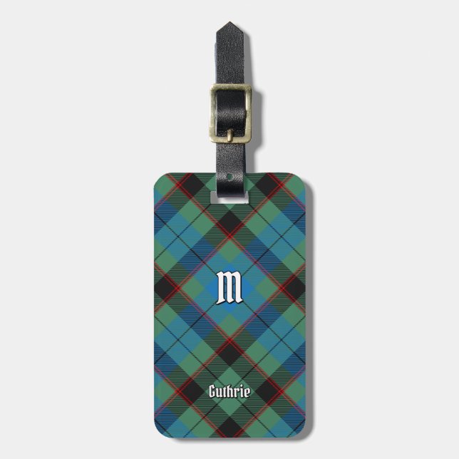 Clan Guthrie Tartan Gepäckanhänger (Vorderseite vertikal)