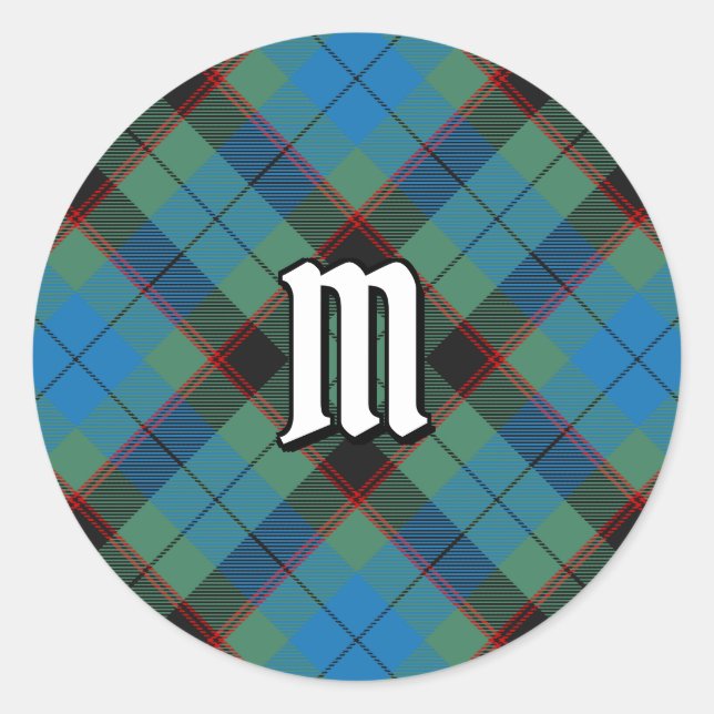 Clan Guthrie Tartan Runder Aufkleber (Vorderseite)