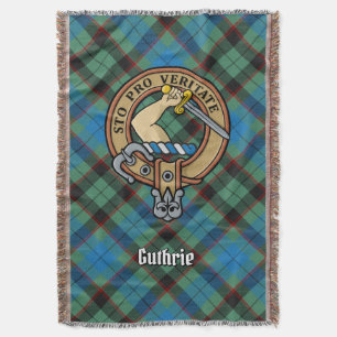 Clan Guthrie-Wappen über Tartan Decke