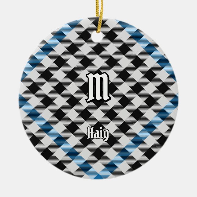 Clan Haig Check Tartan Keramik Ornament (Vorne)
