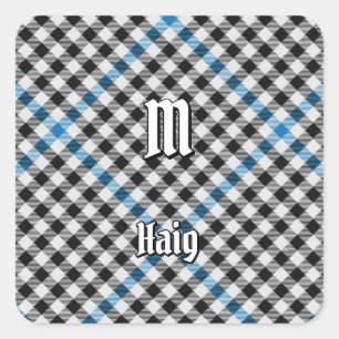 Clan Haig Check Tartan Quadratischer Aufkleber