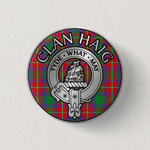 Clan Haig Wappen & Tartan Button