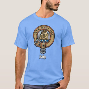 Clan Haig-Wappen über Check-Tartan T-Shirt