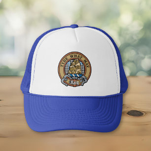 Clan Haig-Wappen über Karo-Tartan Truckerkappe