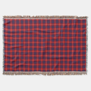 Clan Hamilton Bright Blue und Red Scottish Tartan Decke