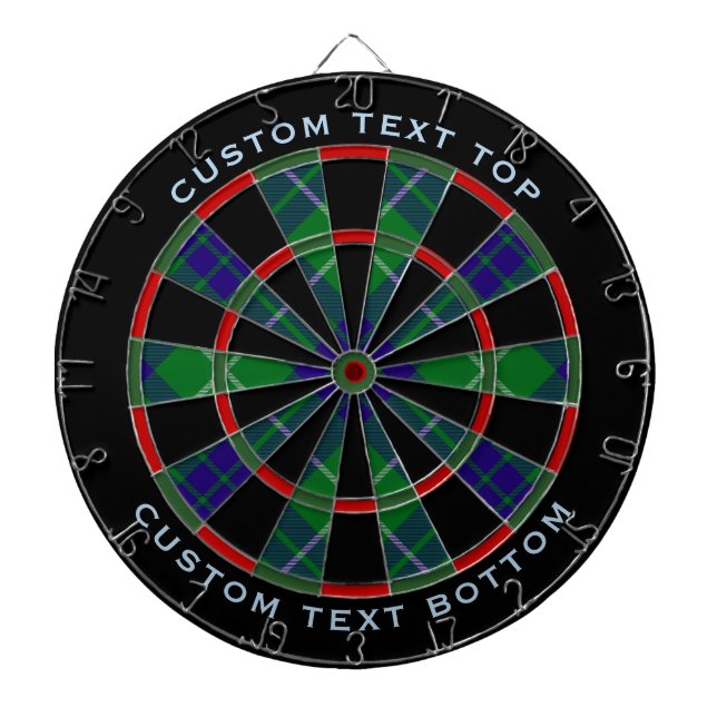Clan Hamilton Hunting Tartan Dart Board Dartscheibe (vorne)
