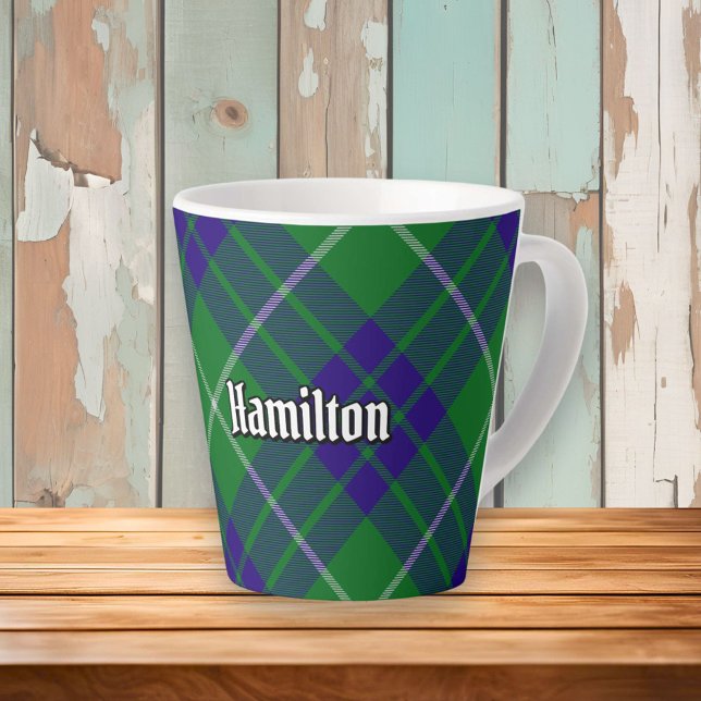 Clan Hamilton Hunting Tartan Latte Tasse (Von Creator hochgeladen)