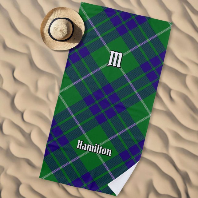 Clan Hamilton Jagd Tartan Beach Handtuch (Von Creator hochgeladen)