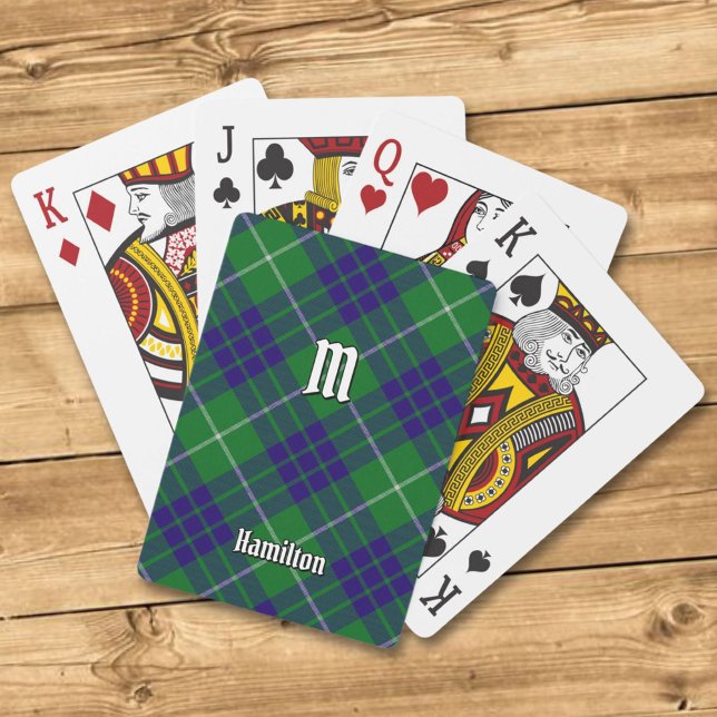 Clan Hamilton Jagd Tartan Spielkarten (Von Creator hochgeladen)
