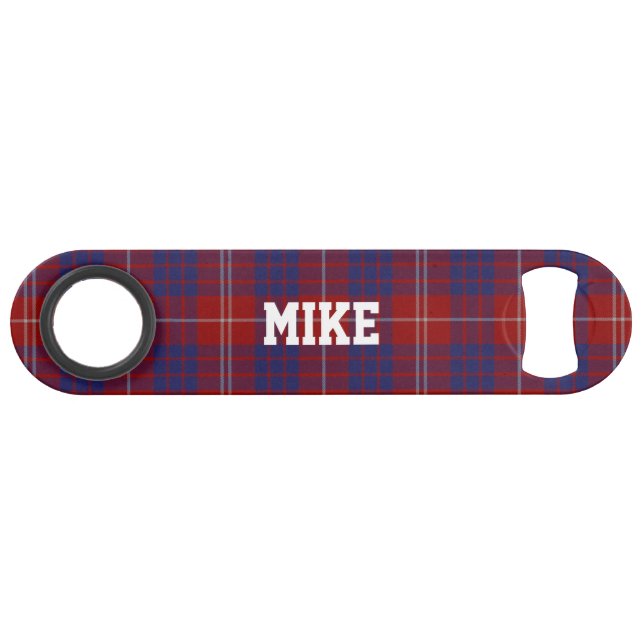 Clan Hamilton Kariert Custom Speed Flaschenöffner (Vorderseite (Horizontal))