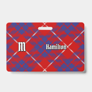 Clan Hamilton Red Tartan Abzeichen Ausweis