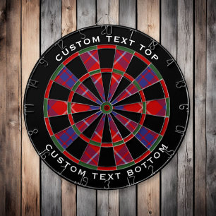 Clan Hamilton Red Tartan Dart Board Dartscheibe