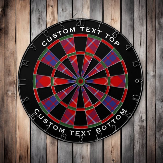 Clan Hamilton Red Tartan Dart Board Dartscheibe (Von Creator hochgeladen)