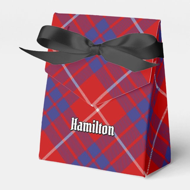 Clan Hamilton Red Tartan Gevor Box Geschenkschachtel (Vorderseite)