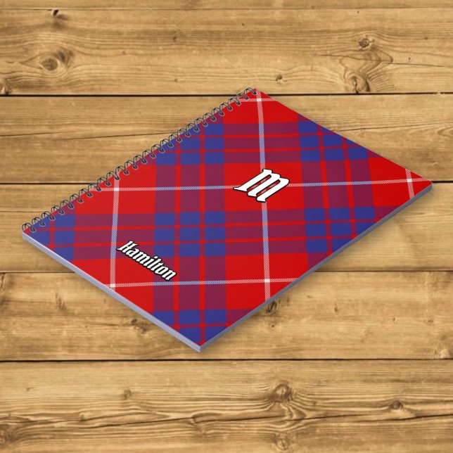 Clan Hamilton Red Tartan Notebook Notizblock (Von Creator hochgeladen)