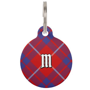Clan Hamilton Red Tartan Pet ID Tag Haustiermarke