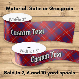 Clan Hamilton Red Tartan Satin Ribbon Satinband