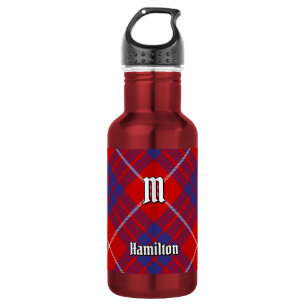 Clan Hamilton Roter Tartan Edelstahlflasche