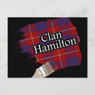 Clan Hamilton Schottischer Tartan-Pinsel Postkarte