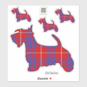 Clan Hamilton Scottie Sticker
