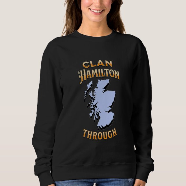 Clan Hamilton Scottish Motto Wappen Sweatshirt (Vorderseite)
