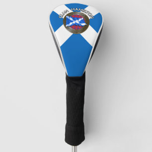 Clan Hamilton Tartan Knot & Flag Golf Headcover