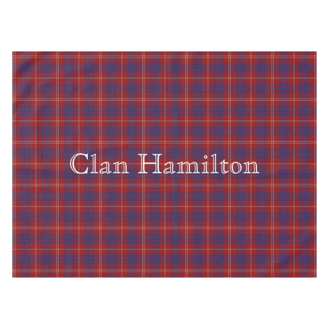 Clan Hamilton Tartan Tablecloth Tischdecke (Vorderseite (Horizontal))
