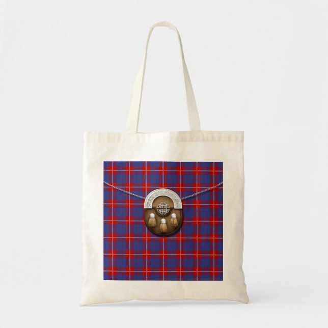 Clan-Hamilton Tartan und Sporran Tragetasche (Vorne)